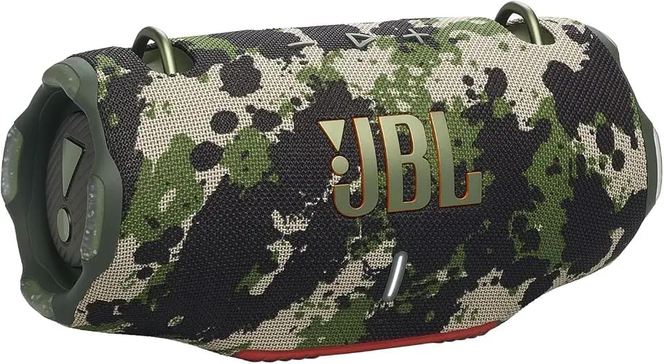 JBL Xtreme 4 Musikbox in Camouflage – Tragbare Bluetooth-Lautsprecher-Box mit tiefem Bass, KI-Sound-Boost und integrierter Powerbank – Wasserfest und staubfest – 24 Laufzeit