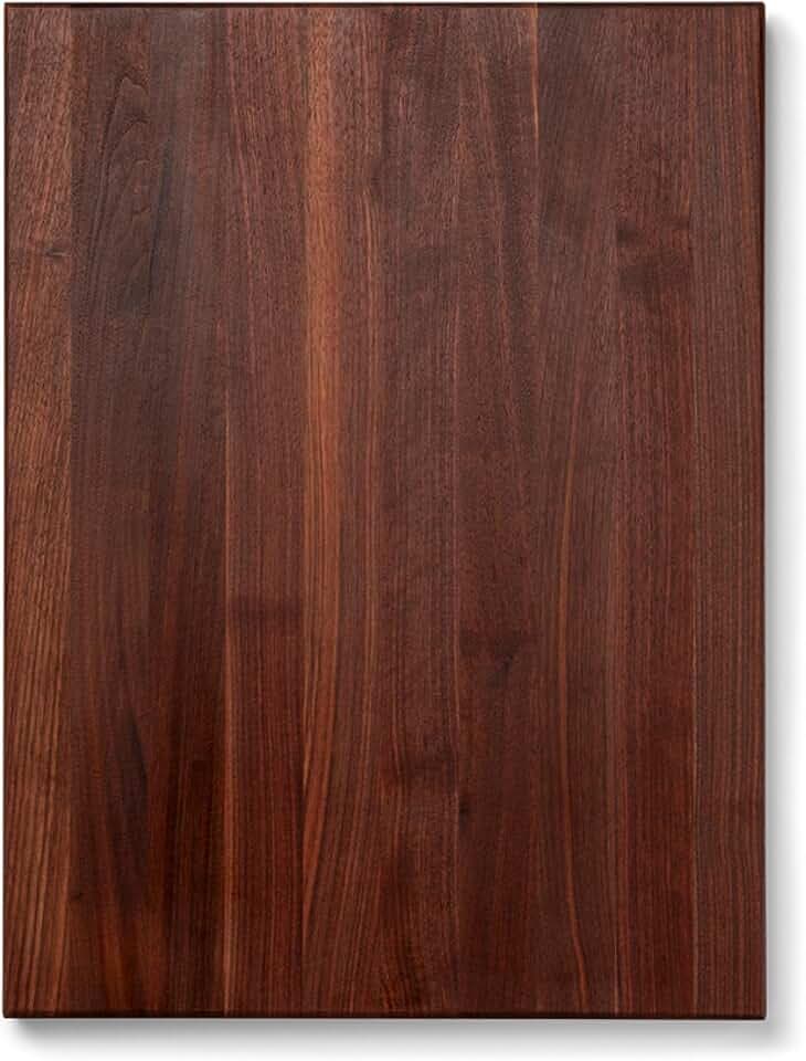 Boos Block Profi-Schneidebrett Massives Nussbaum-Holz – Lebensmittelecht – Mit Griff – Hackblock & Servierbrett – Walnuss – 61 x 46 x 4 cm