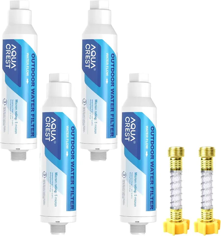 AQUA CREST Hard Water Filter for Hose Car Wash, Reduces Hard Water Spots