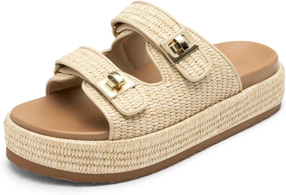DREAM PAIRS Women's Espadrilles Platform Wedge Sandals