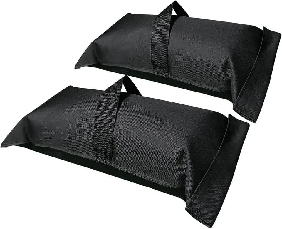 Umbrella Base Weight Fillable Sandbags, Sandbags for Weight(60LBS), Sandbag Weights for Patio Umbrella for Outdoor Garden，Set of 2，Black(Without Sand)