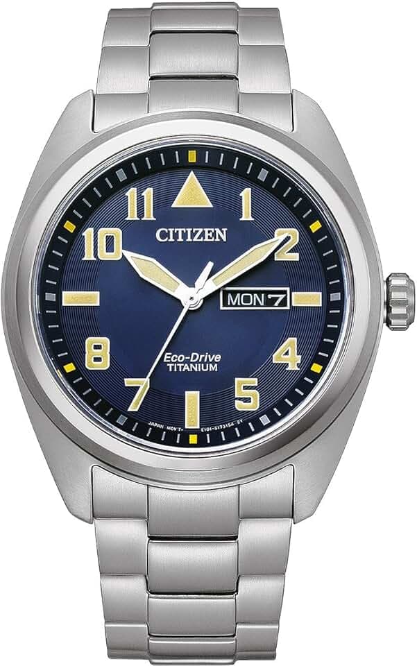 Citizen Herren Analog Eco-Drive Armbanduhr Titan