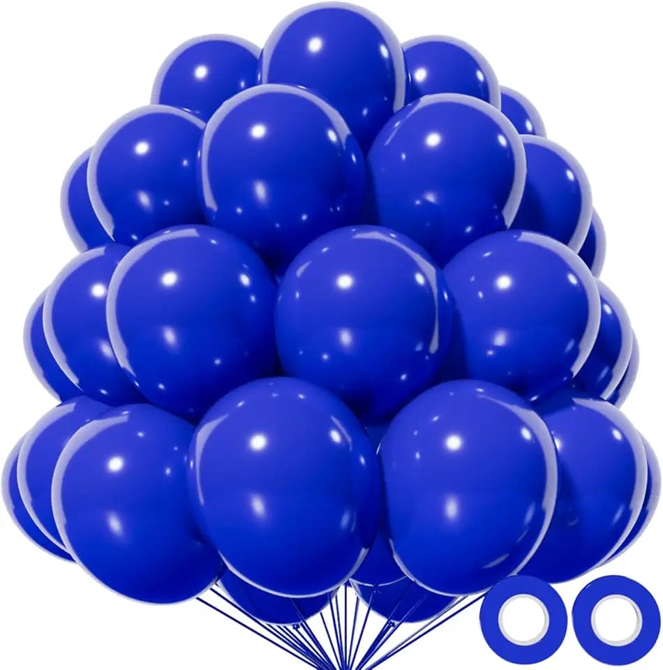 Blue Balloon 110pcs, 12 Inch Thickened Latex Party Balloons Helium Bright Color for Birthday Baby Shower Wedding Party Supplies Arch Garland Decoration