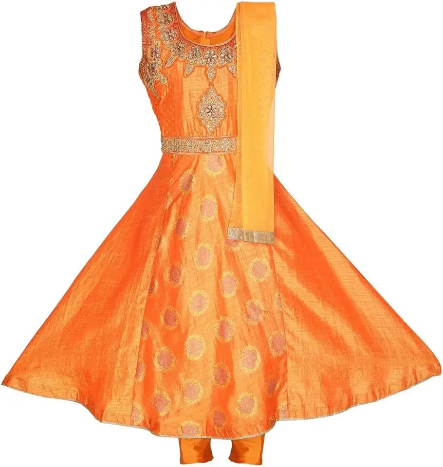 Ashwini Salwar-Anzug für Mädchen mit Stickerei, indische ethnische Kinderkleidung, bestickter SalwarSuit