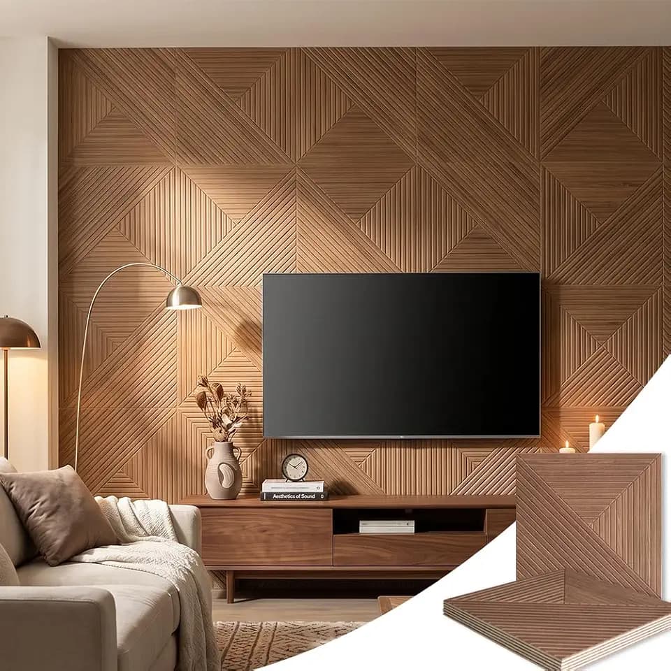 Acoustic Wall Panels 24x24 Inch 12pack Decorative Peel and Stick Wall Tiles