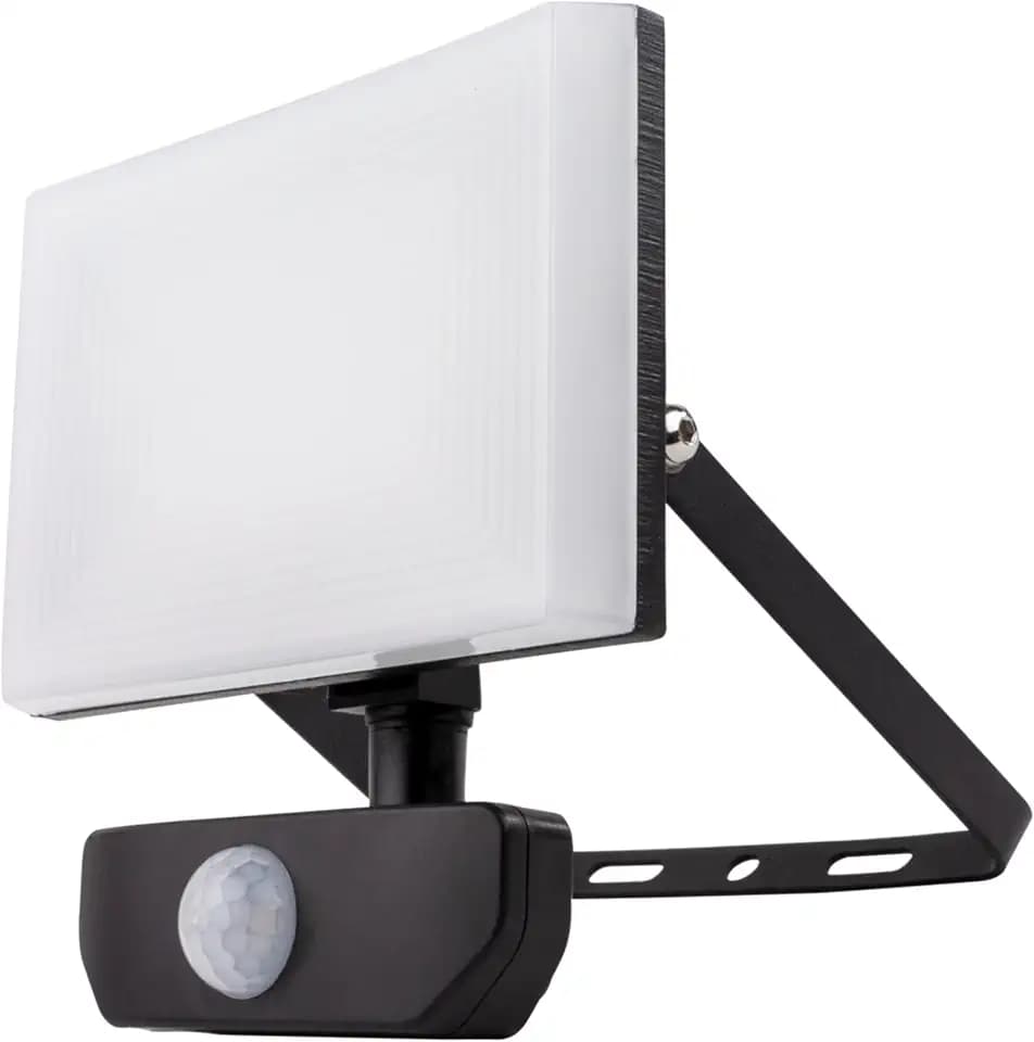 REV LED Strahler außen SUPRA - Außenleuchte mit Bewegungsmelder, 20W, 1600 Lumen, 4000 Kelvin, Wandleuchte IP54 - ideal für Hof, Carport & Garage, anthrazit