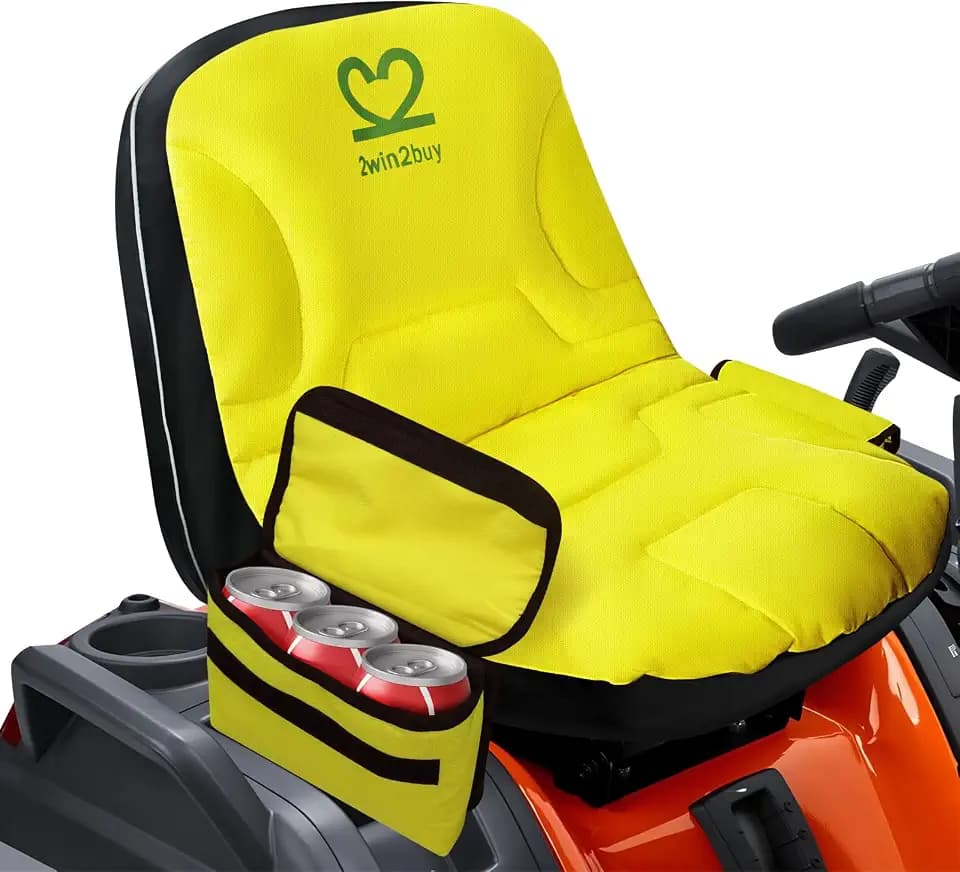 Riding Lawn Mower Seat Cover 600D Non Slip Tractor Seat Cover with Padded