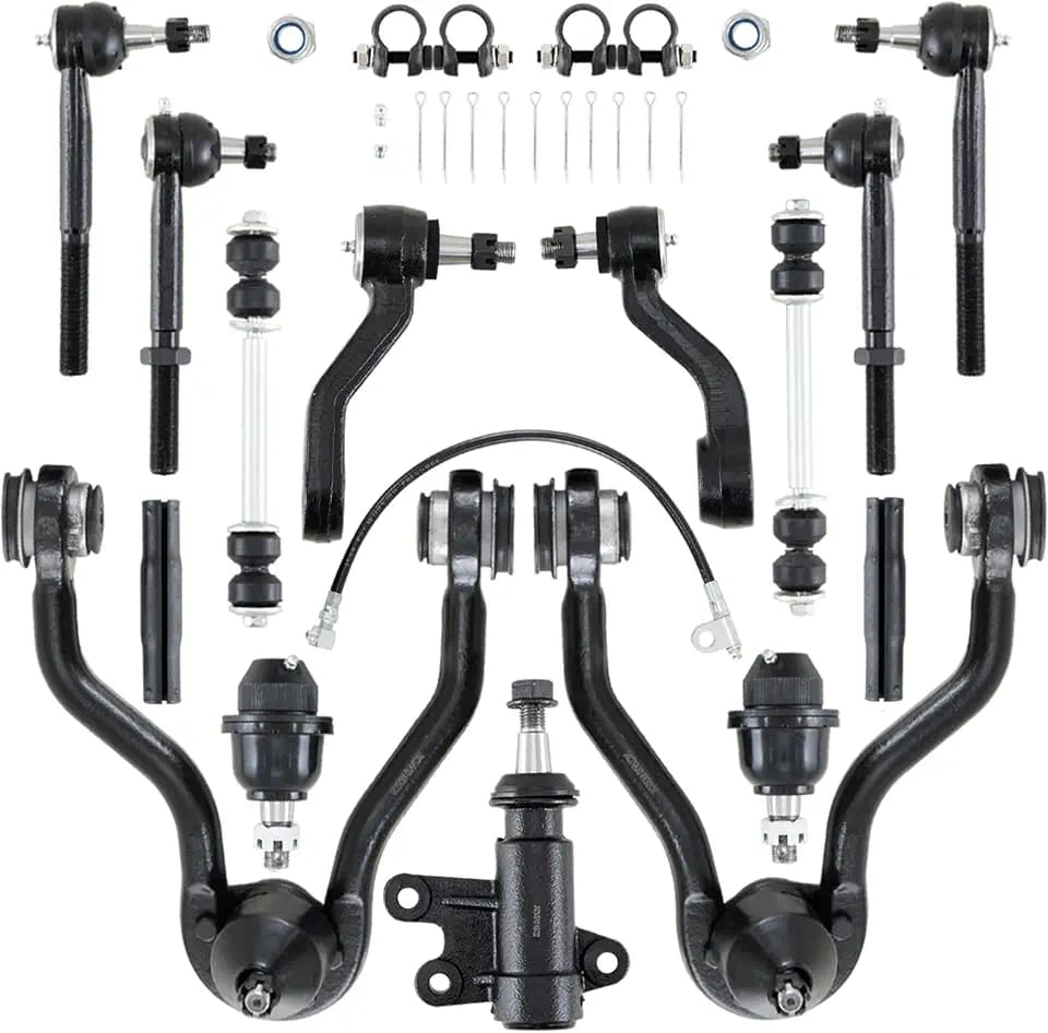 KUIPERAUTO Front Upper Control Arm Set Compatible for 1999-2000 Cadillac Escalade, 1995-1999 Chevy Tahoe & GMC Yukon, 1995 K2500 Suburban, 2000 Tahoe & Yukon 5.7L, 4WD, Suspension Kit K620719-15pcs