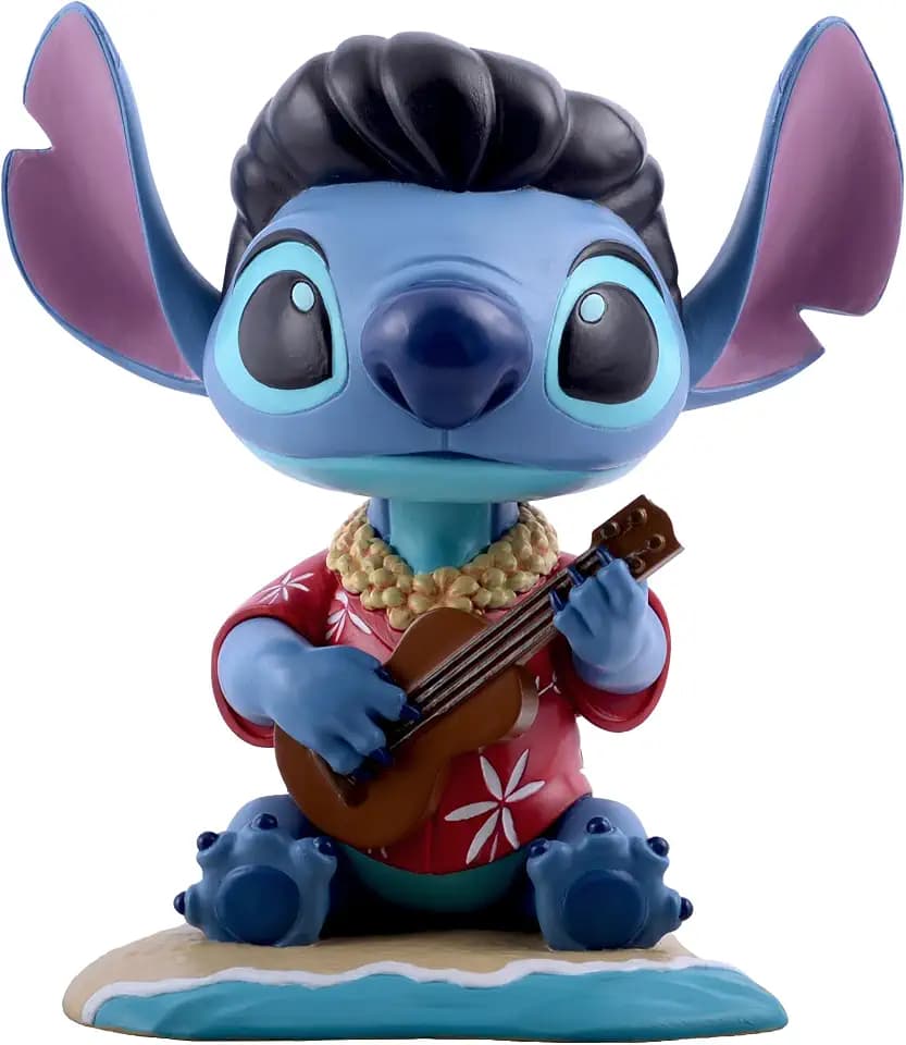 NECA Disney's Lilo & Stitch 6.5" Blue Hawaiian Elvis Stitch Head Knocker Bobblehead