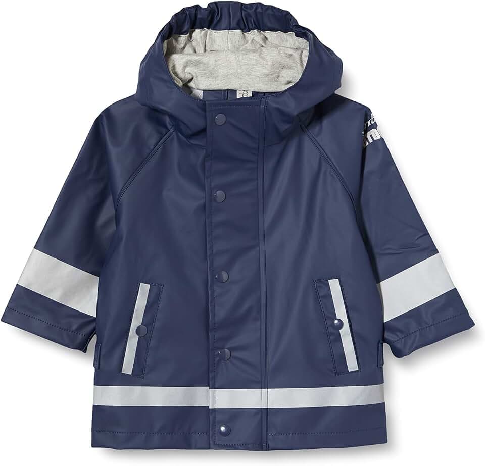 Sterntaler Regenjacke ungefüttert uni - Kinder Regenjacke wasserdicht - Mädchen Jacke mit verschweißten Nähten, Kapuze und reflektierenden Details - robuste Regenbekleidung