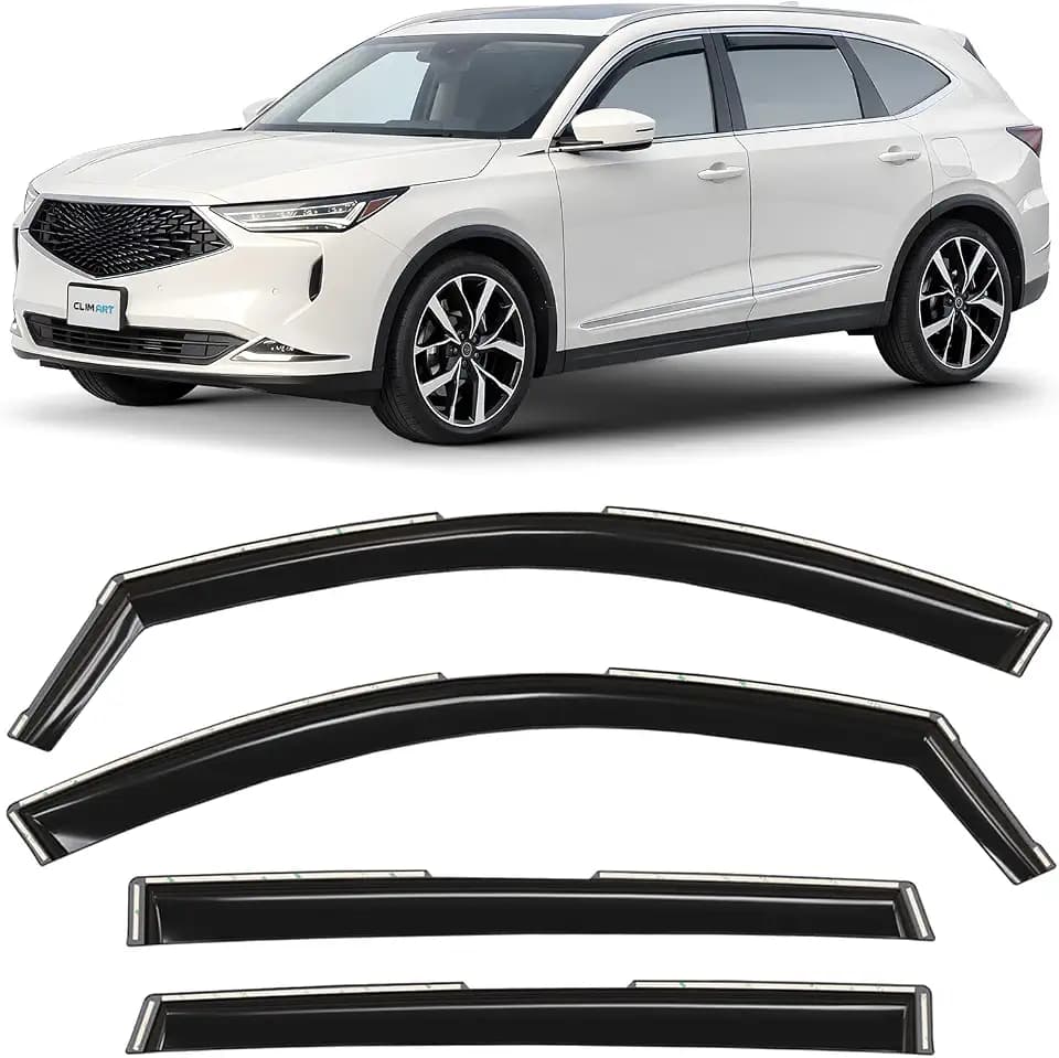 CLIM ART in-Channel Incredibly Durable Rain Guards for Acura MDX 2022-2026, Original Window Deflectors, Vent Window Visors, Vent Deflector, 4 pcs. - 622516