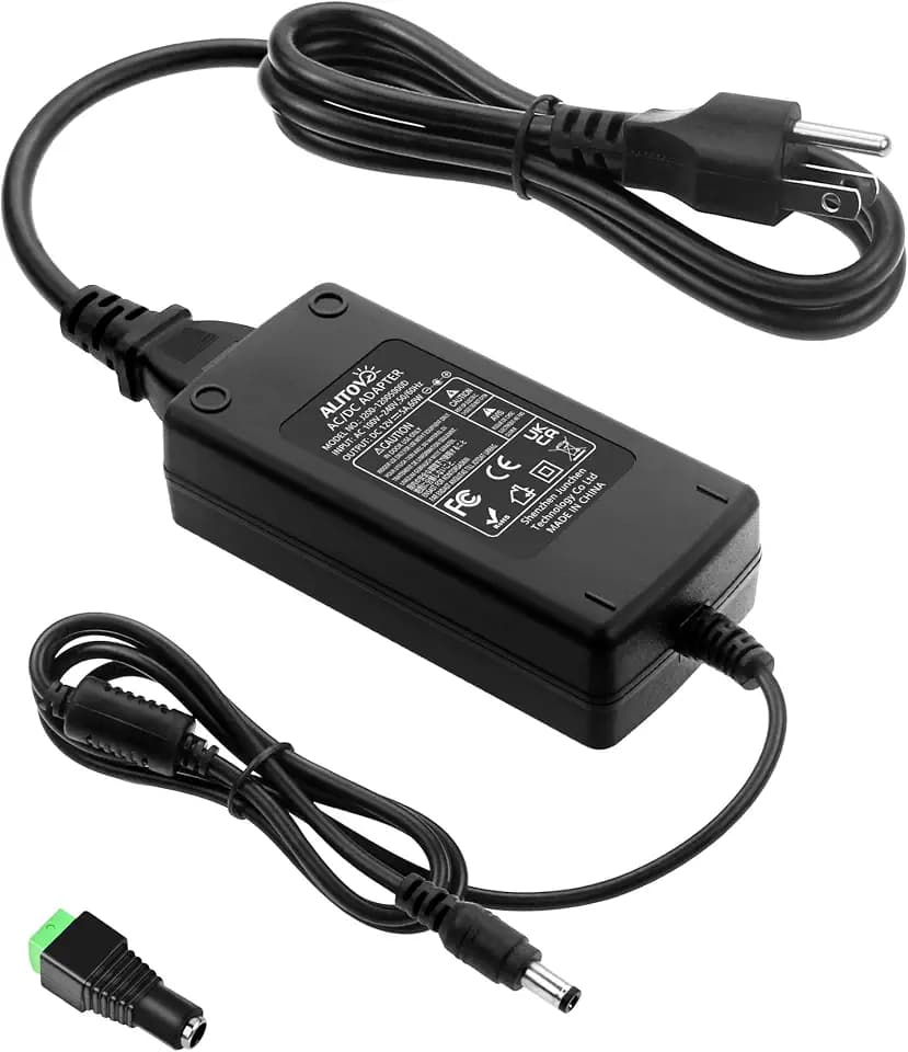 ALITOVE DC 12V 5A Power Supply Adapter Converter Transformer 60W AC 100-240V Input with 5.5x2.5mm DC Output Jack for 5050 3528 LED Strip Module Light