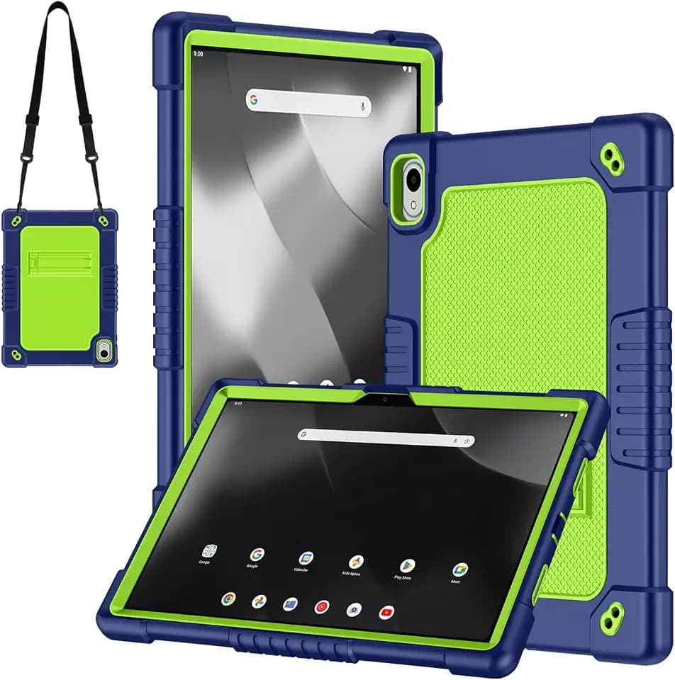 for Walmart Onn 11 inch Tablet Pro 2024 Model Case (100146660) Soft Silicone Case Friendly with Shoulder Strap Stand for Walmart Onn 11" Tablet Pro 2024 (Navygreen)