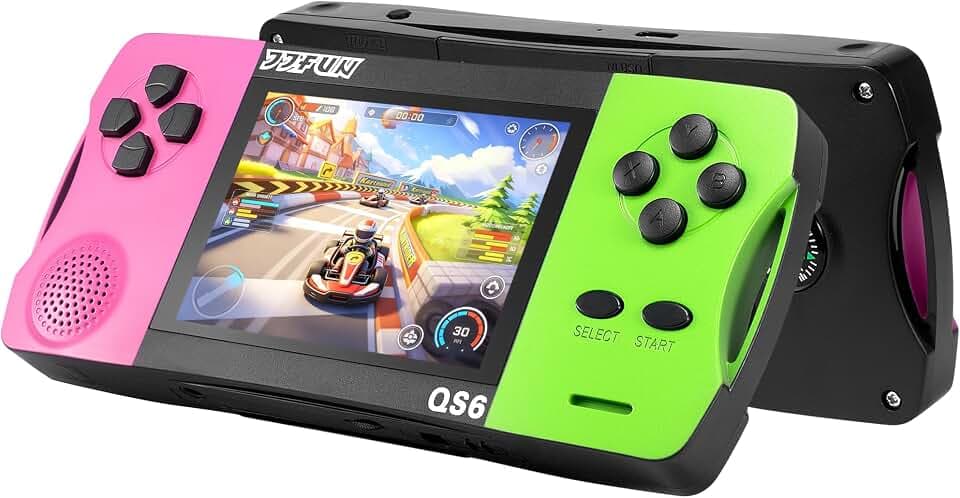 JJFUN Portable Retro Handheld Game Console, 138 Classic Games and 3.2'' IPS Screen , Rechargeable Portable Toy for Home/Car/Travel, Perfect Birthday/Christmas for Kids Ages 3-12