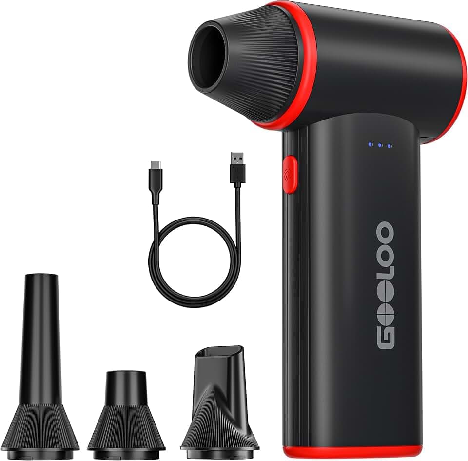 GOOLOO F3 Compressed Air Duster, 150000RPM Ultra-Power PC Air Duster