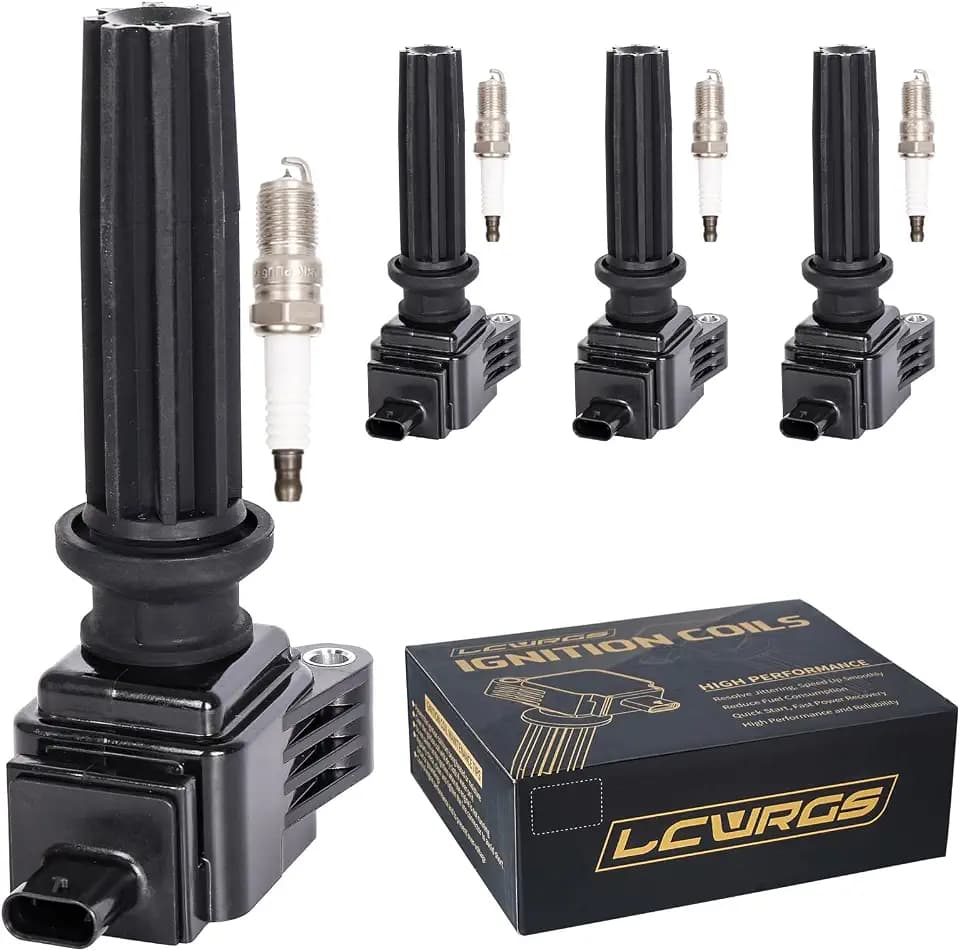 Set of 4 Ignition Coil Pack Iridium Spark Plugs for Ford Focus Edge Escape