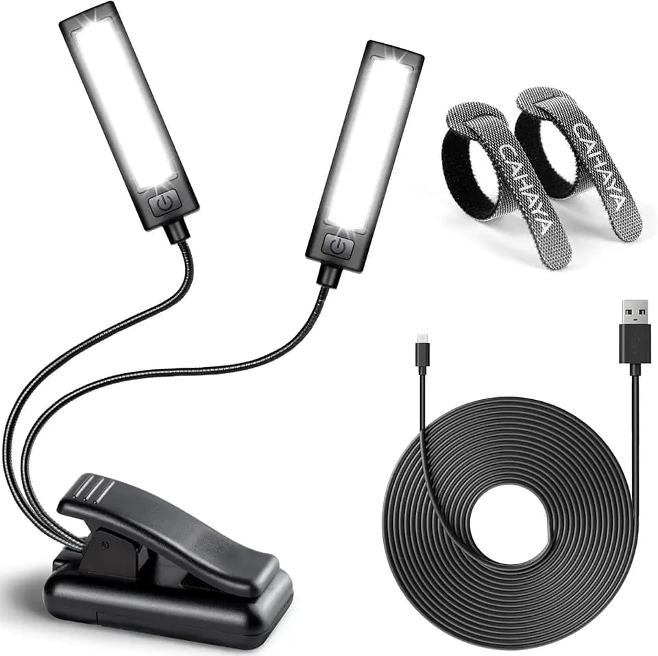 CAHAYA Notenständer LED-Licht mit 3 Helligkeitsmodi Tragbare und einstellbare Lampe mit USB-Kabel Lampe für Notenpultleuchte Leselampe Notenpultlampe Buchlampe
