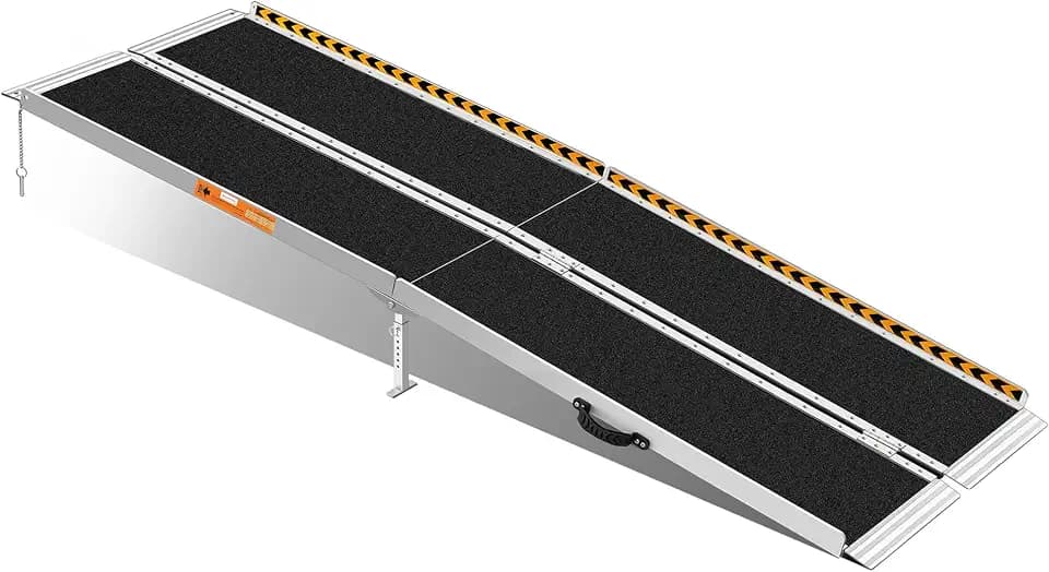 7FT Wheelchair Ramp with Support Legs, Portable Ramps for Home Steps