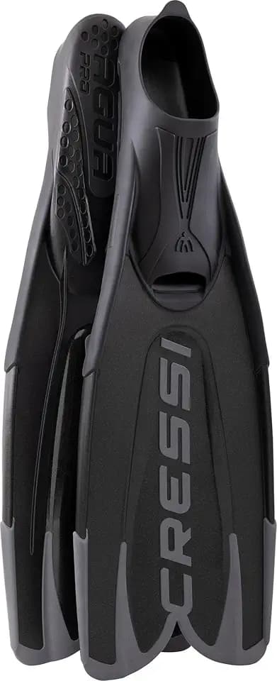 Cressi Agua Pro Schwimmflossen für Erwachsene, Tauchflossen, Vollfußflossen | Kraftvoller Vortrieb mit wenig Beinarbeit, barfuß & mit Neoprensocken, für Tauchschulen & Verleih, für Schwimmen & Tauchen