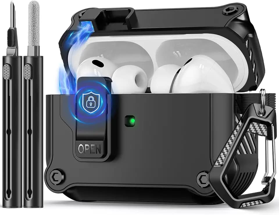 Pohgelan Compatible with AirPods Pro 3 Case (Black)