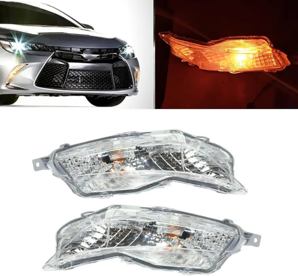 Pair Fog Driving Lights w/Halogen for 2015-2017 Camry LE SE