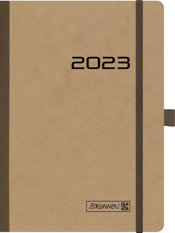 BRUNNEN Wochenkalender Modell 796 2023 Blattgröße 14,8 x 20,8 cm braun