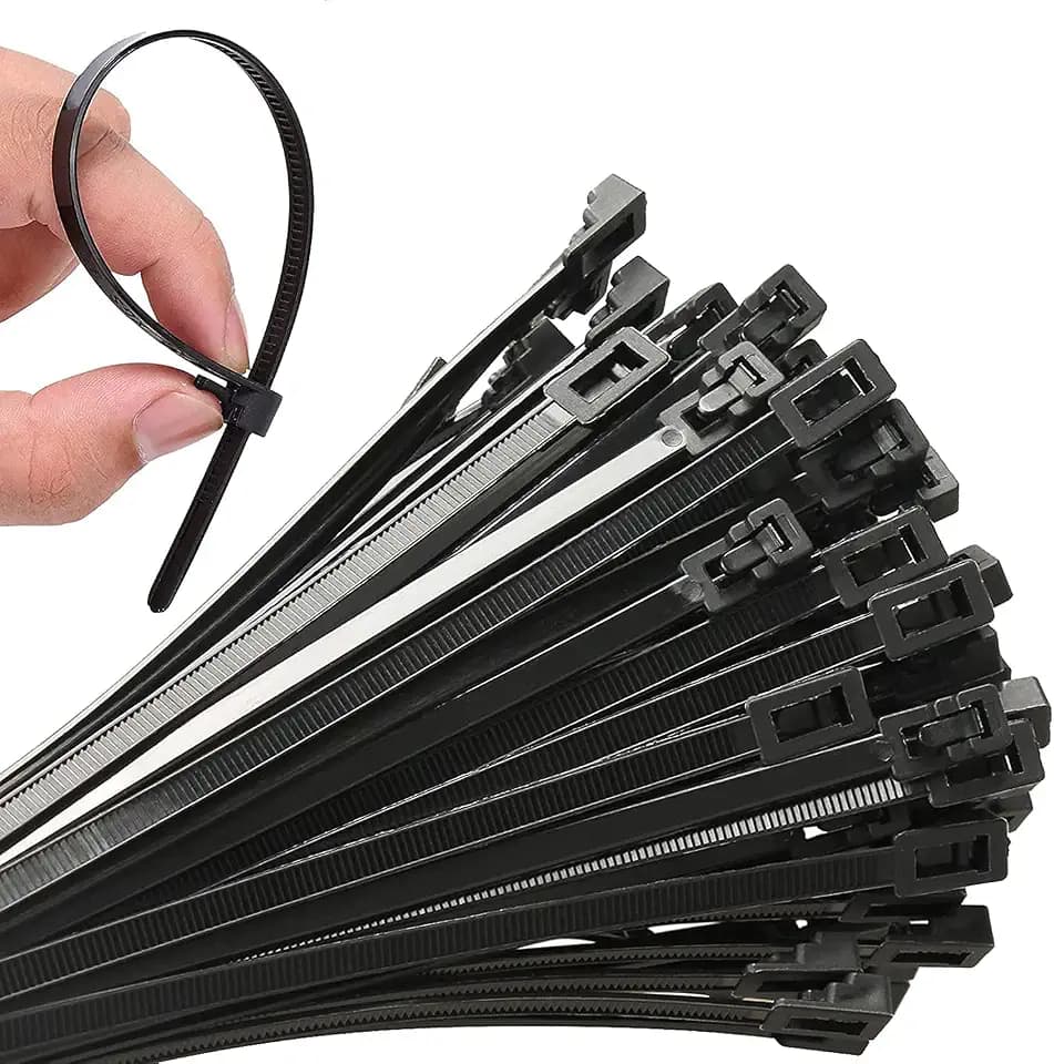 100Pcs 24Inch Heavy Duty Industrial Reusable Cable Wrap Ties