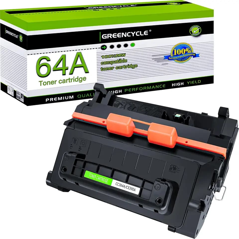greencycle CC364A 64A Toner Compatible for HP 64A Black Toner Cartridge 1PK