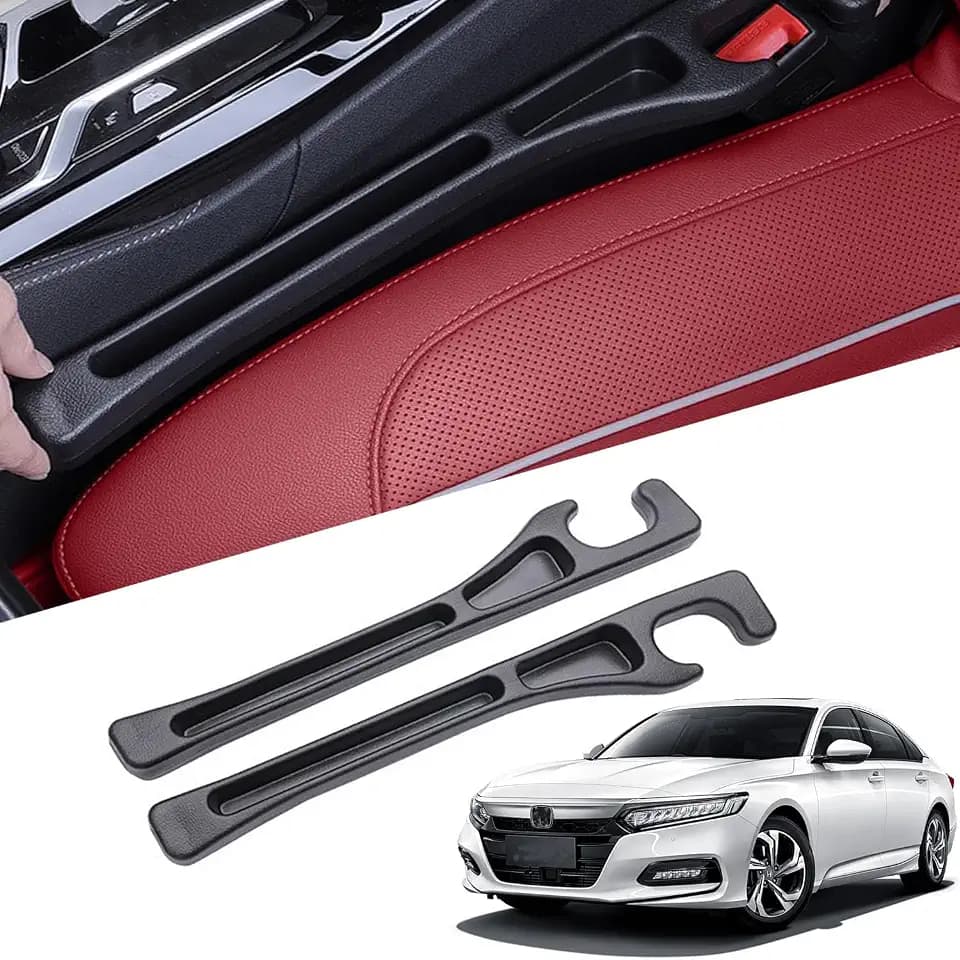 2Pcs Car Seat Gap Filler Organizer for Honda Accord, Car Seat Gap Filler with Storage Slot, No Drop Seat Guard for Phones, Keys & Cards, Fill The Gap Between Seat & Console