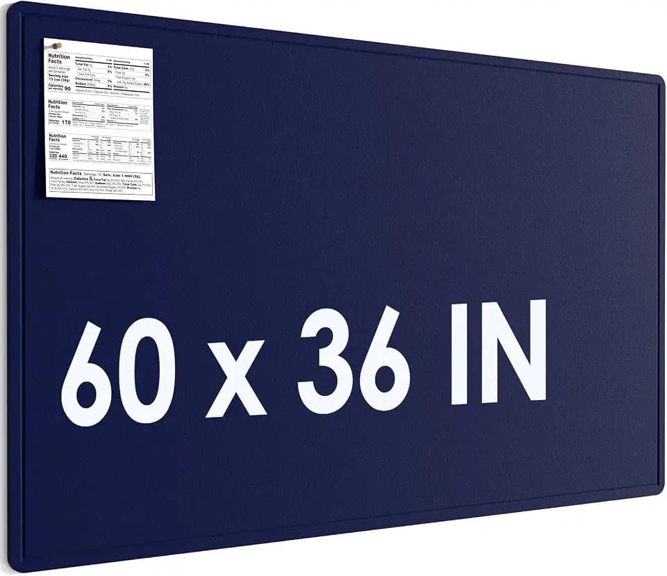 MaxGear Large Bulletin Board 60" x 36", Foldable Felt Board Dark Blue