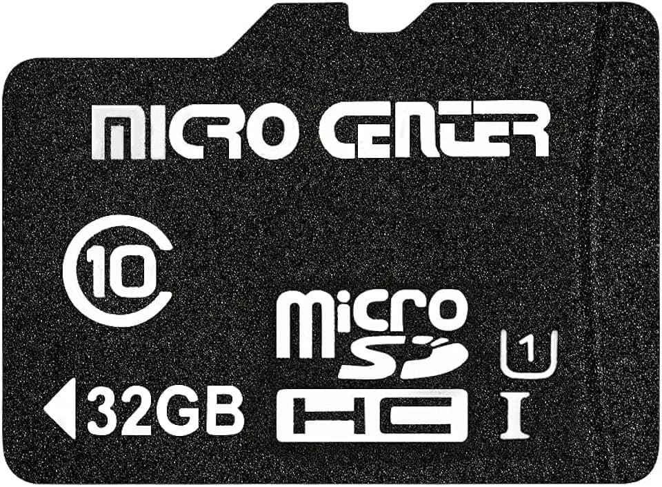 Micro Center 32GB Class 10 MicroSDHC Flash Memory Card with Adapter, 1Pack