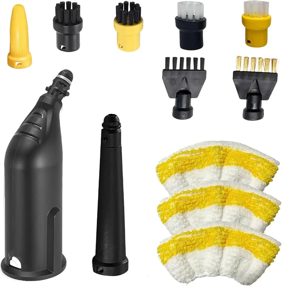 Magicbox 12-tlg Zubehör für Kärcher Dampfreiniger Easyfix SC1 bis SC5, für Kärcher Dampfreiniger Rundbürste, Fugenbürsten, Handdüse Microfiber Cloth, Dampfreiniger Ersatzteile für Kärcher