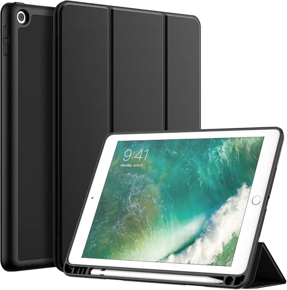 JETech Case for iPad 6th/5th Gen 9.7" (2018/2017), Black