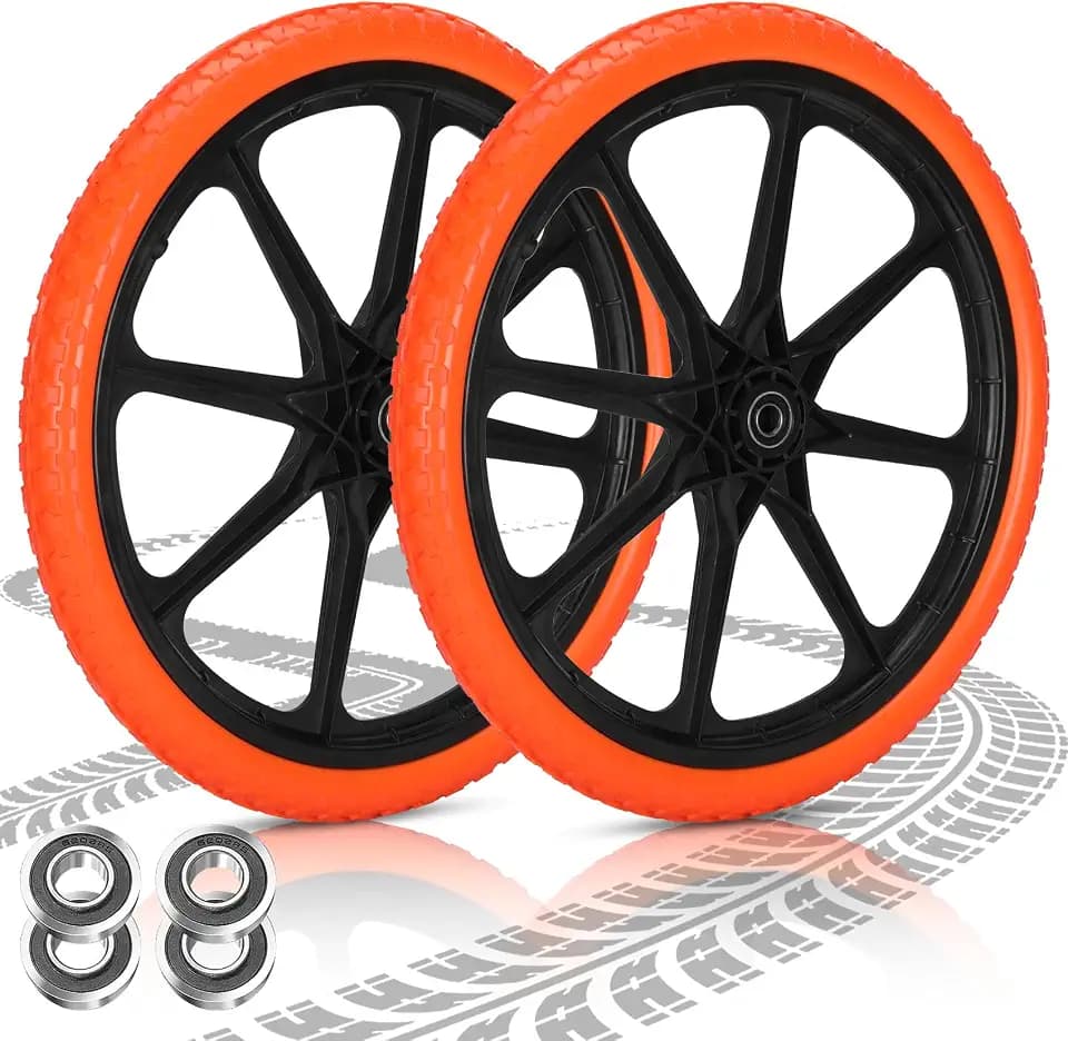 Upgraded 20x1.95" Flat Free Tires for rubbermaid Wheelbarrow Wheels
