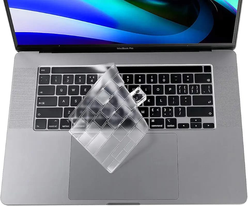 Keyboard Cover Compatible with MacBook Pro 13 inch M2 A2338 2023 2022 2021 2020 M2 M1 A2338 A2289 A2251 & MacBook Pro 16 inch A2141 2020 2019 Touch Bar & Touch ID Keyboard Protector Skin Cover, Clear