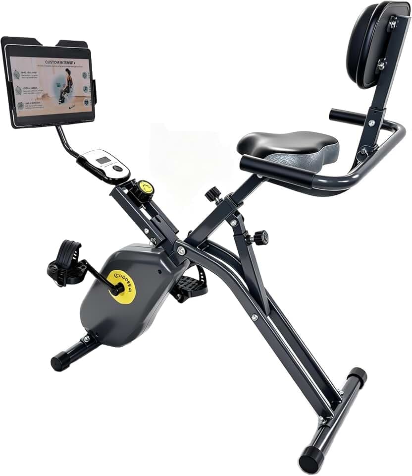 Foldable Quiet Magnetic Recumbent Stationary Exercise Bike