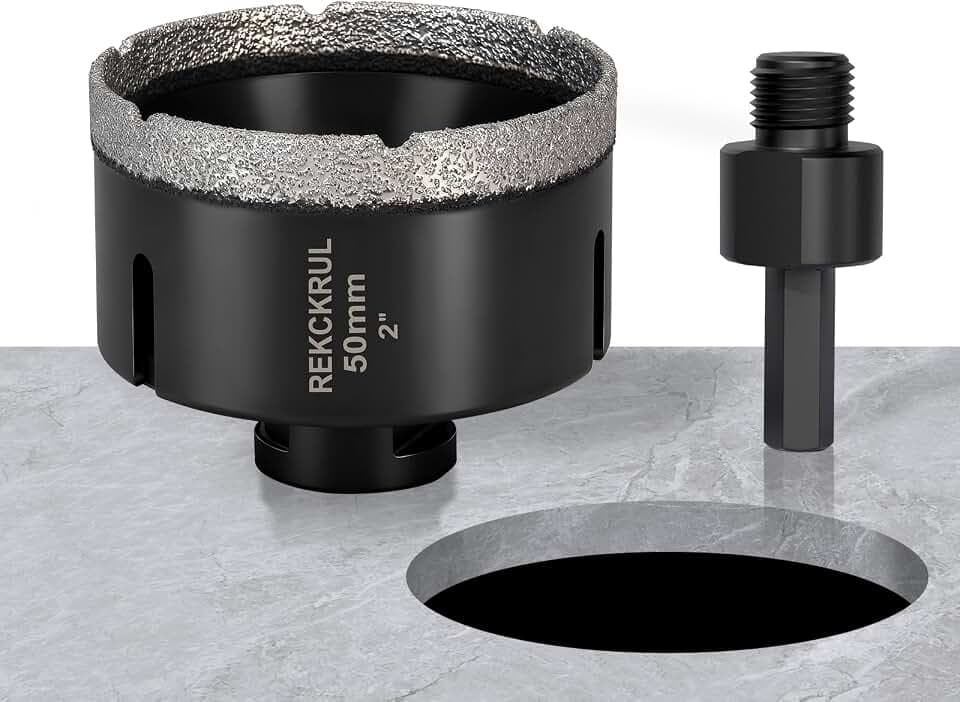 2 Inch Dry Diamond Core Drill Bit M14 Thread & M14 Hex Adapter