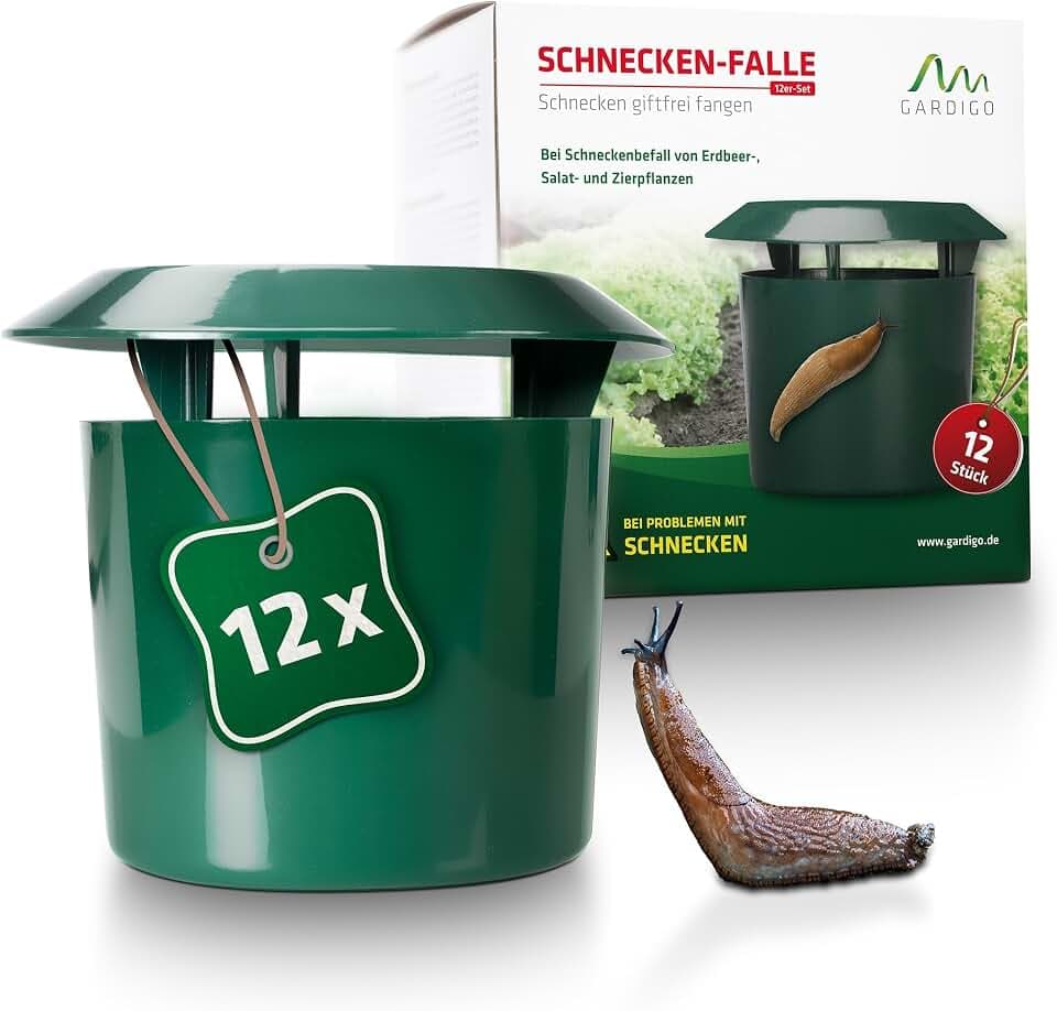 Gardigo Schneckenschutz - Schneckenfalle 12er Set für Garten