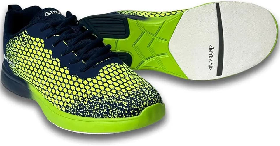 Pyramid Men’s Path Lite Seamless Mesh Bowling Shoes - Lightweight Seamless Design, Athletic Fit, Breathable Knit Upper, Universal Slide Soles