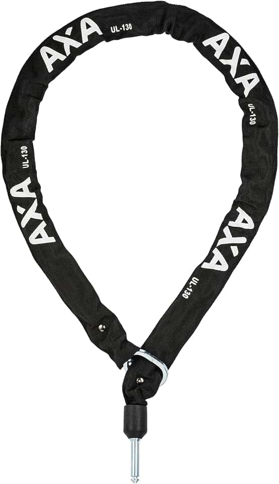 AXA ULC 130 Einsteckkette für Rahmenschlösser – Länge 130 cm – 5,5 mm gehärtete Stahlkettenglieder – Schwarz