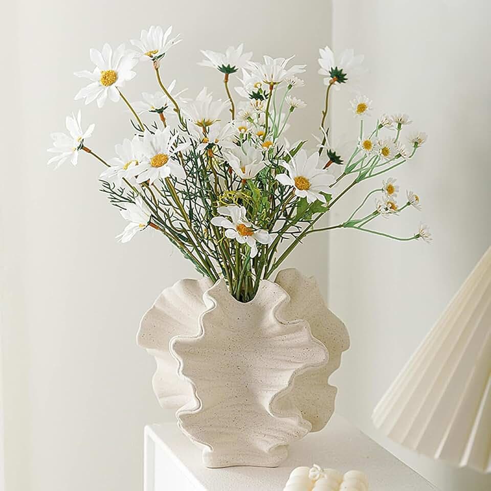 Keramik Vase, SUKIYPO Moderne Nordische Vasen, Vasen Deko, Boho Blumenvase