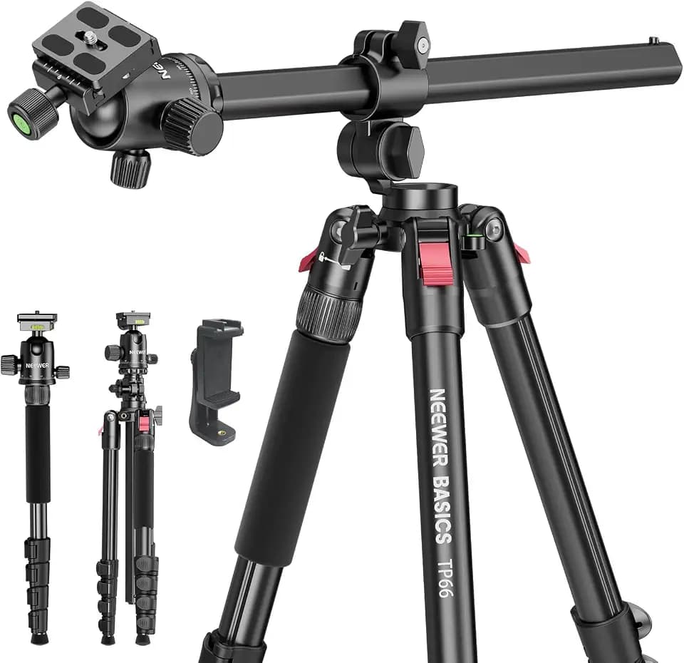 NEEWER Basics TP66 64.5" Aluminum Horizontal Overhead Tripod with Ball Head