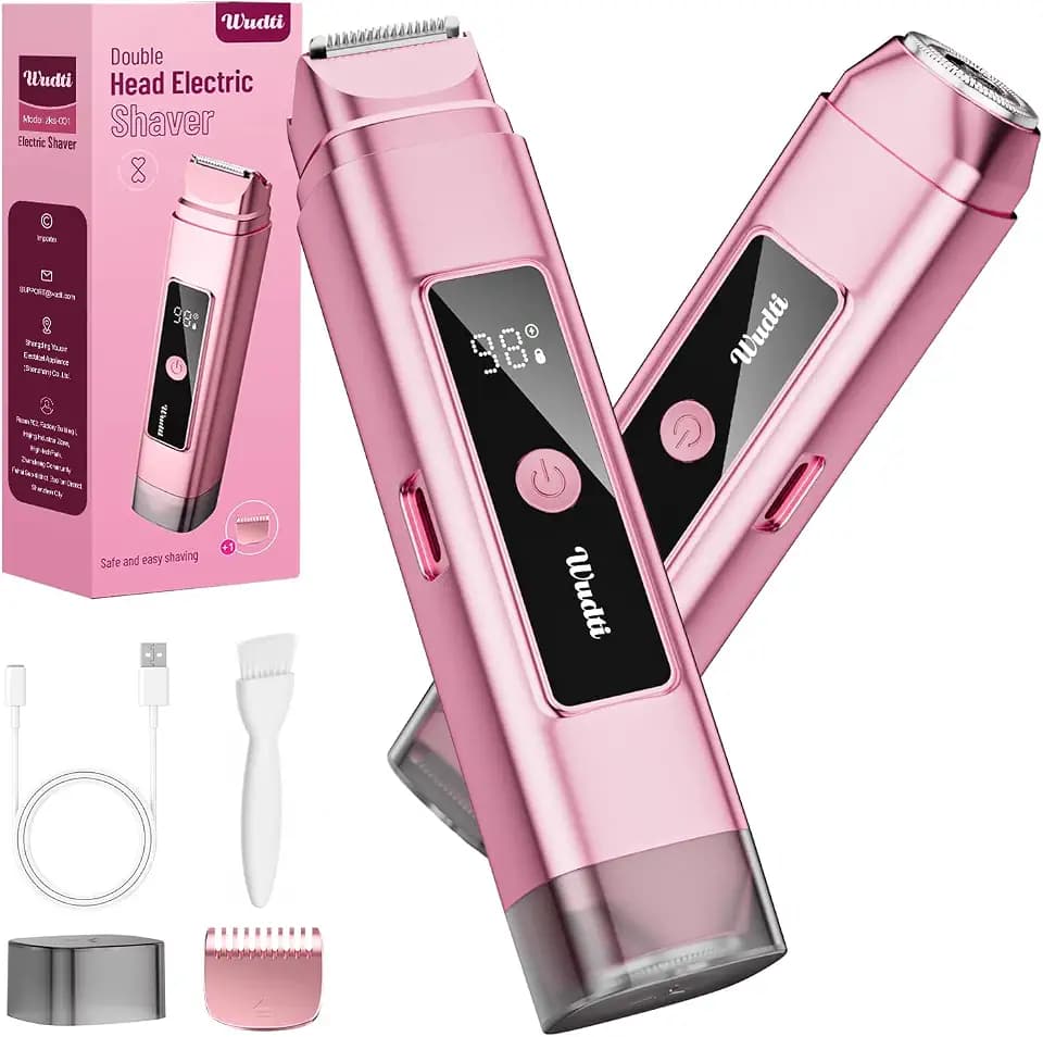 Dynooper Electric Bikini Trimmer Women: IPX7 & Dual Head 0.5mm Blade