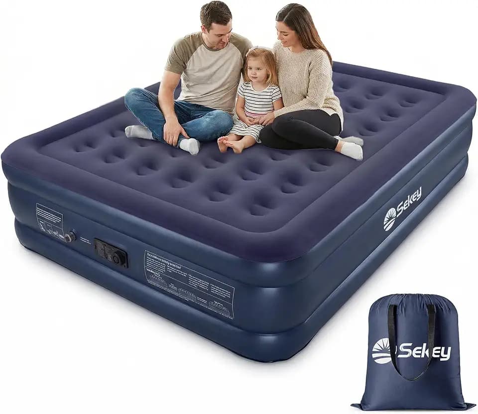 Sekey XXL Luftmatratze selbstaufblasbar für 2 Personen, Robustes PVC