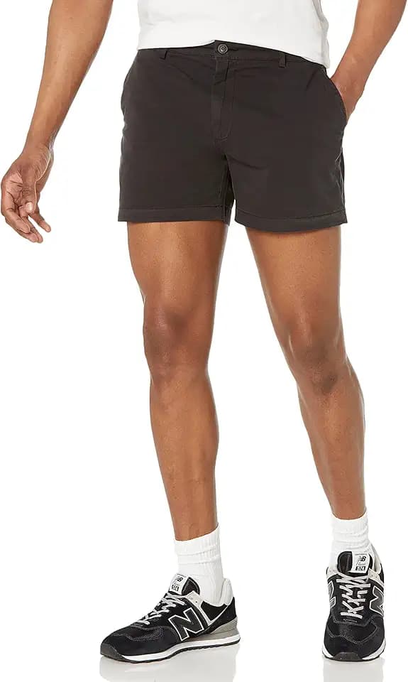 Amazon Essentials Men's Slim-Fit 5" Lightweight Comfort Stretch Oxford Cotton Shorts