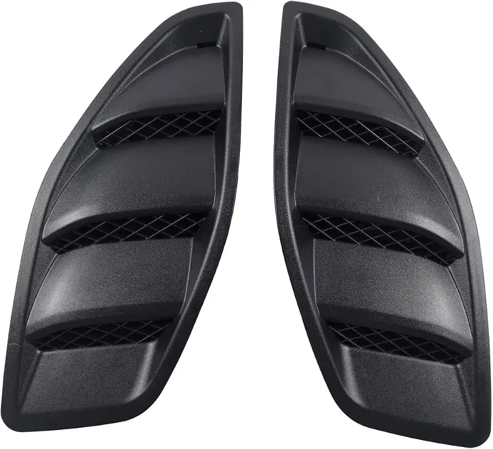 Hood Vent Cover Compatible with 2007-2017 Jeep Wrangler JK 10th Anniversary Engine Inlet Louvers Scoop Air Vent Outlet Trim Cover 68185319ab 68185319aa 68185318ab 68185318aa