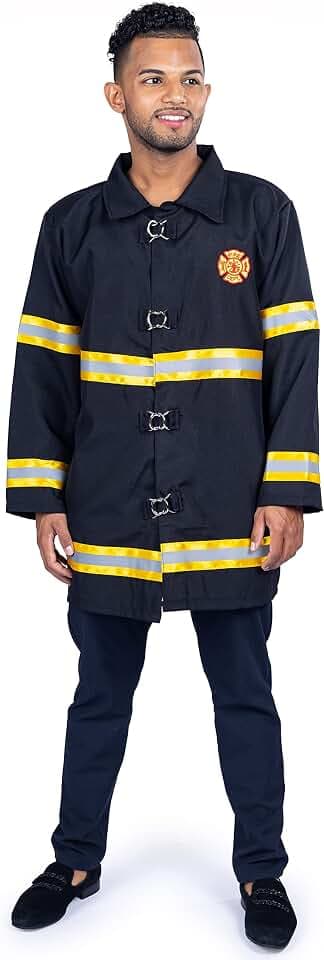 Dress Up America Feuerwehrkostüm Für Erwachsene - Herren-Feuerwehrjacke