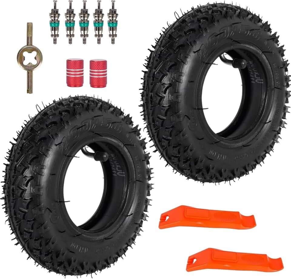 2 Satz 200x50 Dirt Roller Knobby Reifen & Schlauch 8x2 Offroad-Reifen