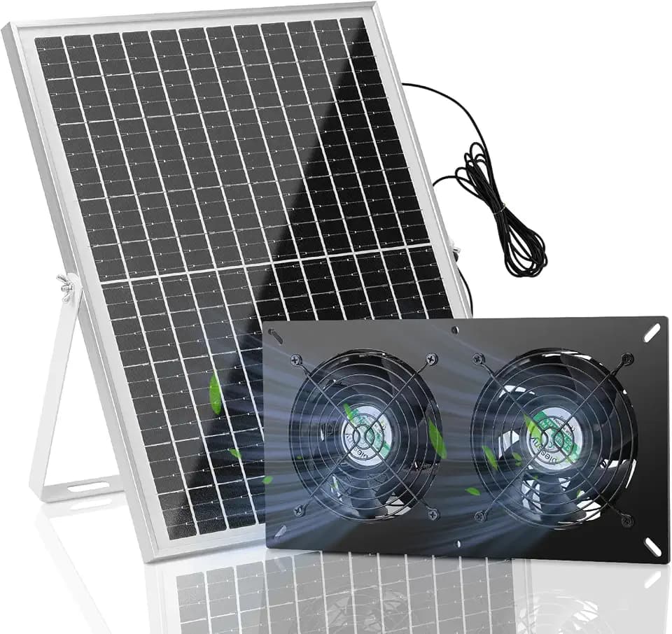 blessny Weatherproofed Solar 2 Fan Kit for Outside Intake or Exhaust air