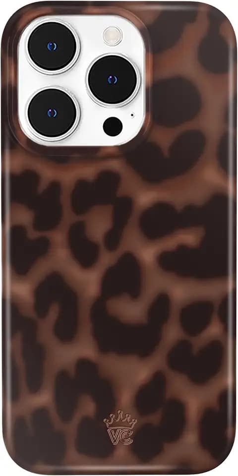 VELVET CAVIAR for iPhone 14 Pro Case - Compatible with MagSafe - 10ft Drop Tested - It Girl Brown Leopard